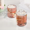 thumbnail image 5 of Clear Storage Jar 2.75x 4.13 Inches One Sizex2 Cotton Swabs Cans Translucent Plasticental Floss Cans Cotton Pads Cans Bathroom Canisters Pink Christmas Deer, 5 of 7