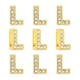 thumbnail image 1 of 30 piezas de encanto de letras, encanto de letras de rhinestone, colgante de cristal de alfabeto para pulseras de cuero, collar, dorado, L, 1 of 6