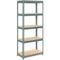 thumbnail image 3 of Global Industrial B2297260 Extra Heavy Duty Shelving with 5 Shelves & Wood Deck - Gray - 36 x 12 x 72 in., 3 of 3