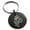 Black, variant on Stainless Steel Nautical Feather Compass & Anchor Engraved Small Medallion Circle Charm Keychain Keyring