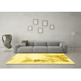 thumbnail image 3 of Ahgly Company Indoor Square Abstract Yellow Modern Area Rugs, 7' Square, 3 of 4