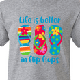 thumbnail image 4 of Inktastic Life Is Better Flip Flops Youth T-Shirt, 4 of 5