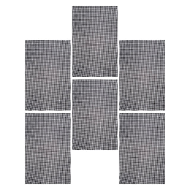 OULII 6Pcs Plastic Embroidery Mesh Sheets Black for Craft Materials in Making