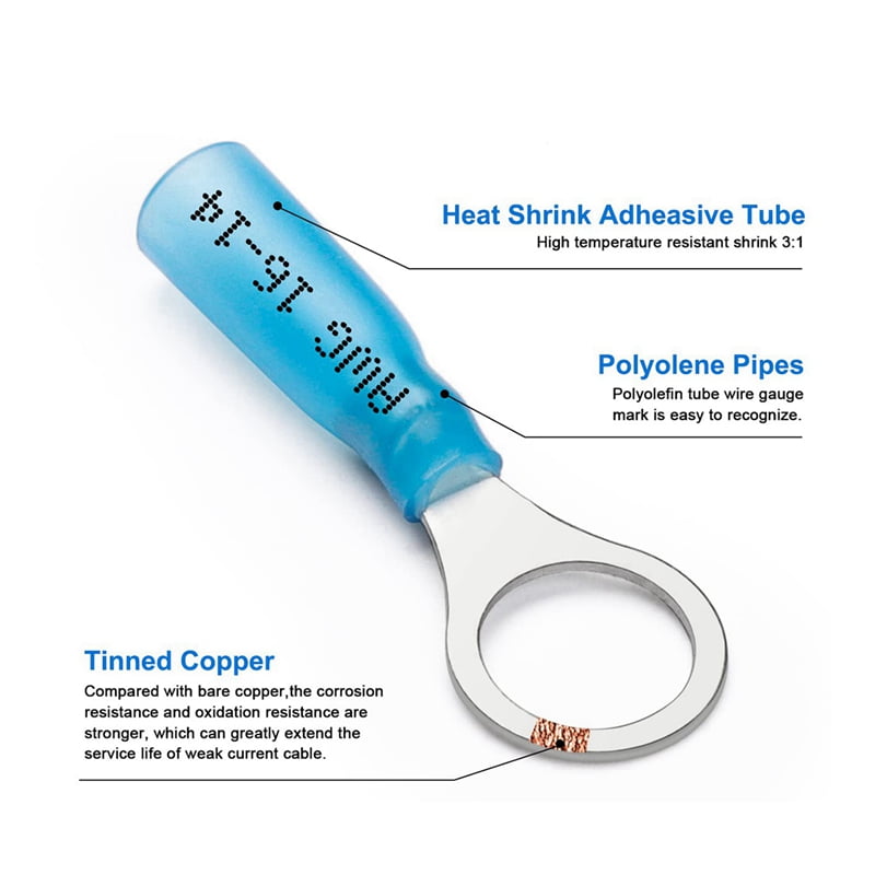 1120PC Marine Grade Heat Shrink Wire Connectors-Electrical Connectors Kit AWG22-10 Waterproof Insulated Crimp Connector
