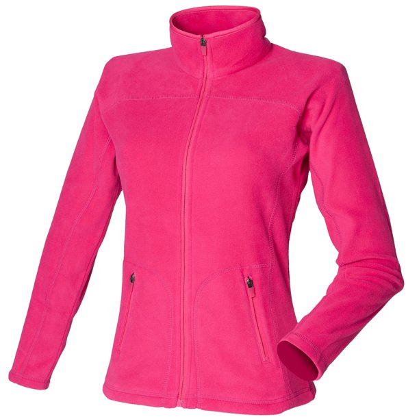 Skinni Fit - Chaqueta de micro-polar modelo Lightweight para mujer (Fucsia)