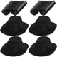 thumbnail image 1 of 1 Set of Black Mini Formal Hats Miniature Doll Formal Hats For Doll Accessory, 1 of 4