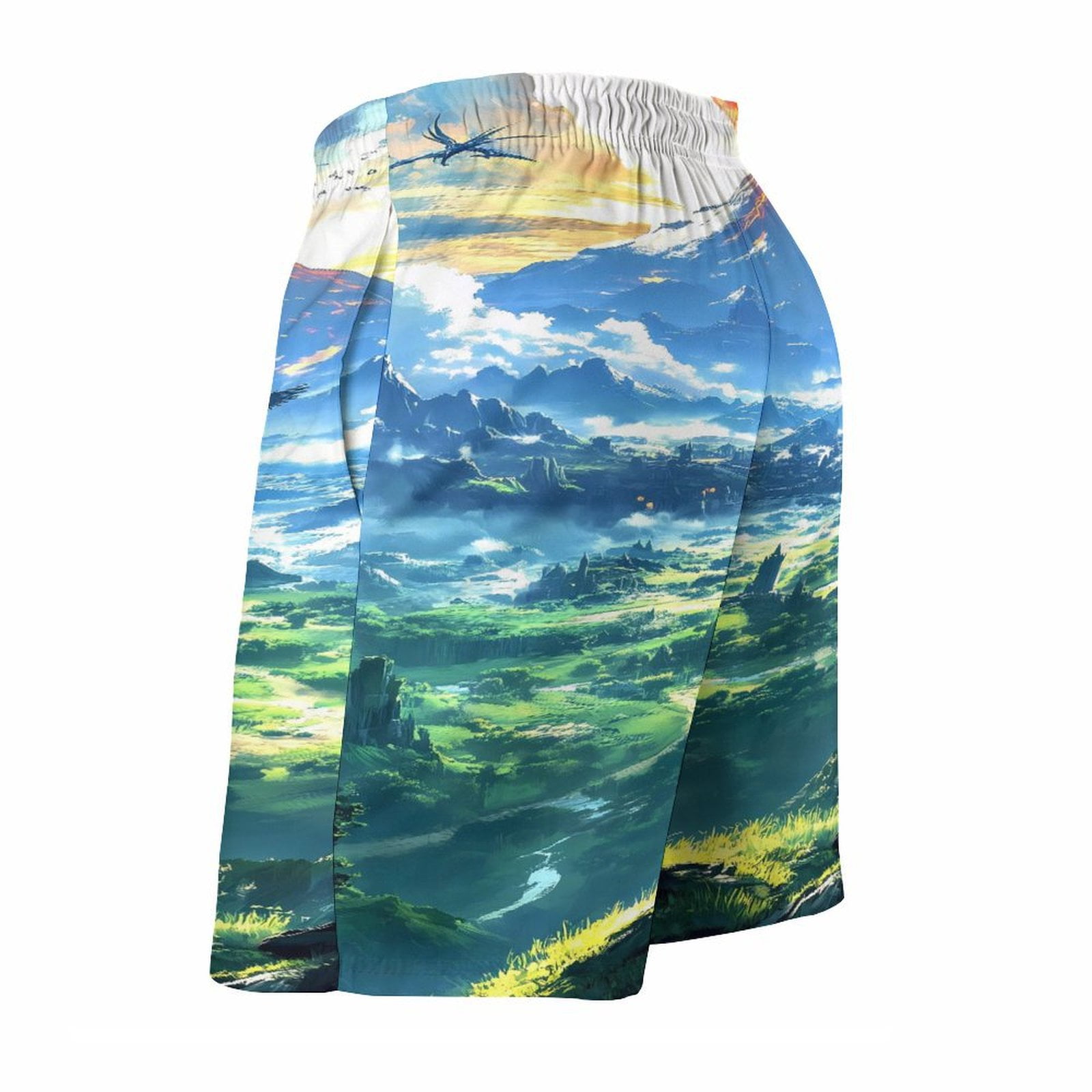 The Legend of Zelda Men's Shorts Quick Dry 3D Printed Beach Men's Swim Trunks with Pockets Mesh Lining Bathing Beachwear XS