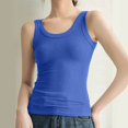 thumbnail image 2 of Spring Womens Clothes 2025!ChaoHeng Sleeveless Tops Summer Tank Tops for Women Clearance Women's Summer Slim and Comfortable Small Size Round Neck Ribbed Top Sleeveless Cropped Top, 2 of 7