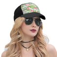 thumbnail image 5 of Naloa Tropical Flamingo Adult adjustable Print Baseball Hat, Patchwork curved brim baseball capfor Men and Women, One Size, 5 of 5