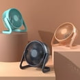 thumbnail image 4 of HLONK Small Desk Fan USB Powered Portable Fan 2 Speeds Strong Airflow Mini Fan 360°Rotation Personal Fan  Table Fan for Home Office Bedroom Desktop  Plug-in Mute Desktop Small Electric F, 4 of 7