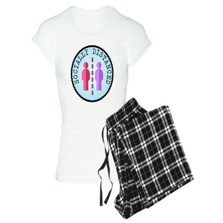 

CafePress - Socially Distanced Adulting Merit Badge Pajamas - Women s Light Pajamas
