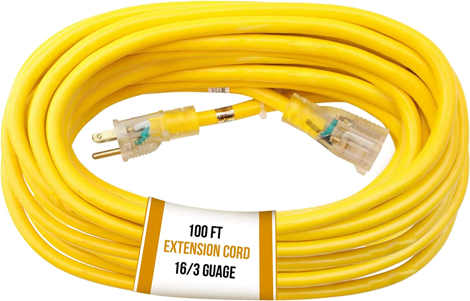 DMNI 16/3 Extension Cord 100 ft 14 Gauge Extension Power Cord 3