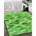 thumbnail image 3 of Ahgly Company Machine Washable Indoor Rectangle Transitional Emerald Green Area Rugs, 4' x 6', 3 of 7