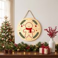 thumbnail image 7 of Qjidjing Christmas Tree Ornaments, Xmas Hanging Decor, Round Creative Wooden Styling, for Furniture Accent, Christmas Tree, Indoor Home Display, 7 of 7