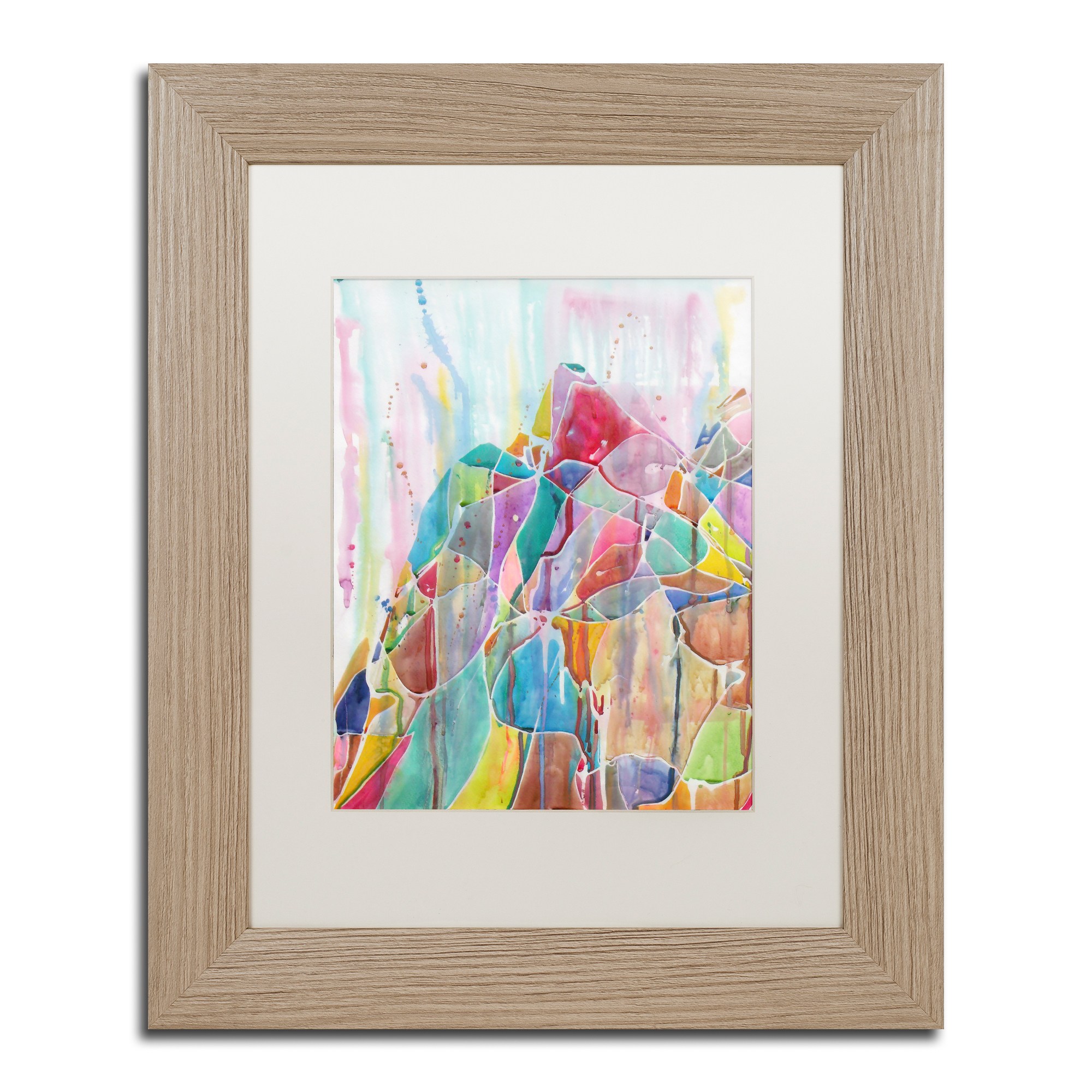 Trademark Fine Art "Mount Lucania" Canvas Art by Lauren Moss White Matte, Birch Frame