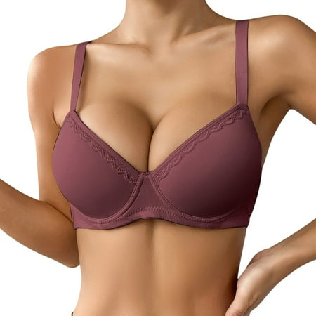 Racerback Full Figure Underwire Plus Size Unlined Bra For Large Bust Wireless Full-Coverage Plunge Unlined Bra Wireless Snap Closing Bra