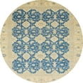 thumbnail image 1 of Ahgly Company Indoor Round Abstract Light Slate Gray Oriental Area Rugs, 5' Round, 1 of 6