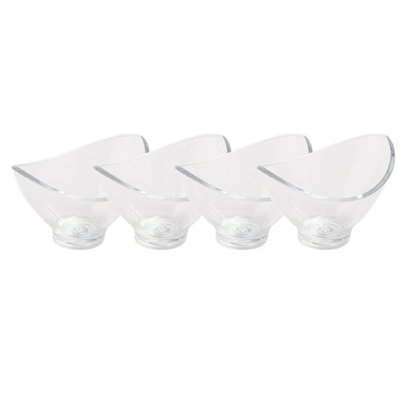 4Pcs Household Ice Cream Bowls Multi-function Trifle Bowls Transparent Salad Bowls