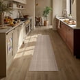 thumbnail image 3 of PureCozy 3'x8' Runner Rugs for Hallway Entrance Bedroom Entryway Kitchen Office Non Slip Washable Modern Geometric Contemporary Plaid Beige Runner Rugs, Beige, 3 of 6