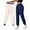 Navy, variant on Trendy Womens Fleece Lined Sweatpants Elastic Waisted Drawstring Winter Baggy Lounge Travel Pants Fashion Outfits Joggers Clothes