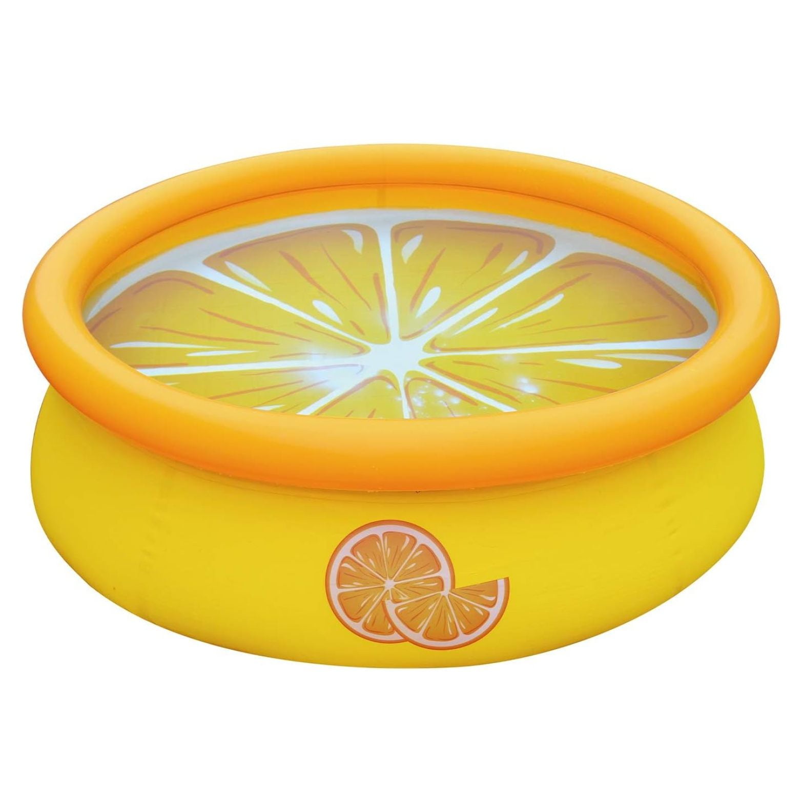 YfulYde Sun Club 17789 5 Foot x 16.5 Inch 1 to 2 Person Capacity Orange 3D Kids above Ground Inflatable Outdoor Backyard Kiddie Swimming Pool, 2 Pack