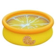 thumbnail image 2 of YfulYde Sun Club 17789 5 Foot x 16.5 Inch 1 to 2 Person Capacity Orange 3D Kids above Ground Inflatable Outdoor Backyard Kiddie Swimming Pool, 2 Pack, 2 of 6