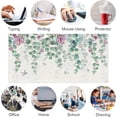 thumbnail image 2 of Eucalyptus Leaf Watercolor Flowers Mouse Pad XXL Green Red Leaves Desk Mat, Spring/Summer Extended Keyboard Mat, Precision Stitched Edges, NonSlip Rubber Base, 31.5x15.75 Inch, 2 of 6
