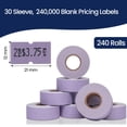 thumbnail image 3 of Etiquetas lavanda Perco de 1 línea, 240.000 unidades por caja, 3 of 7