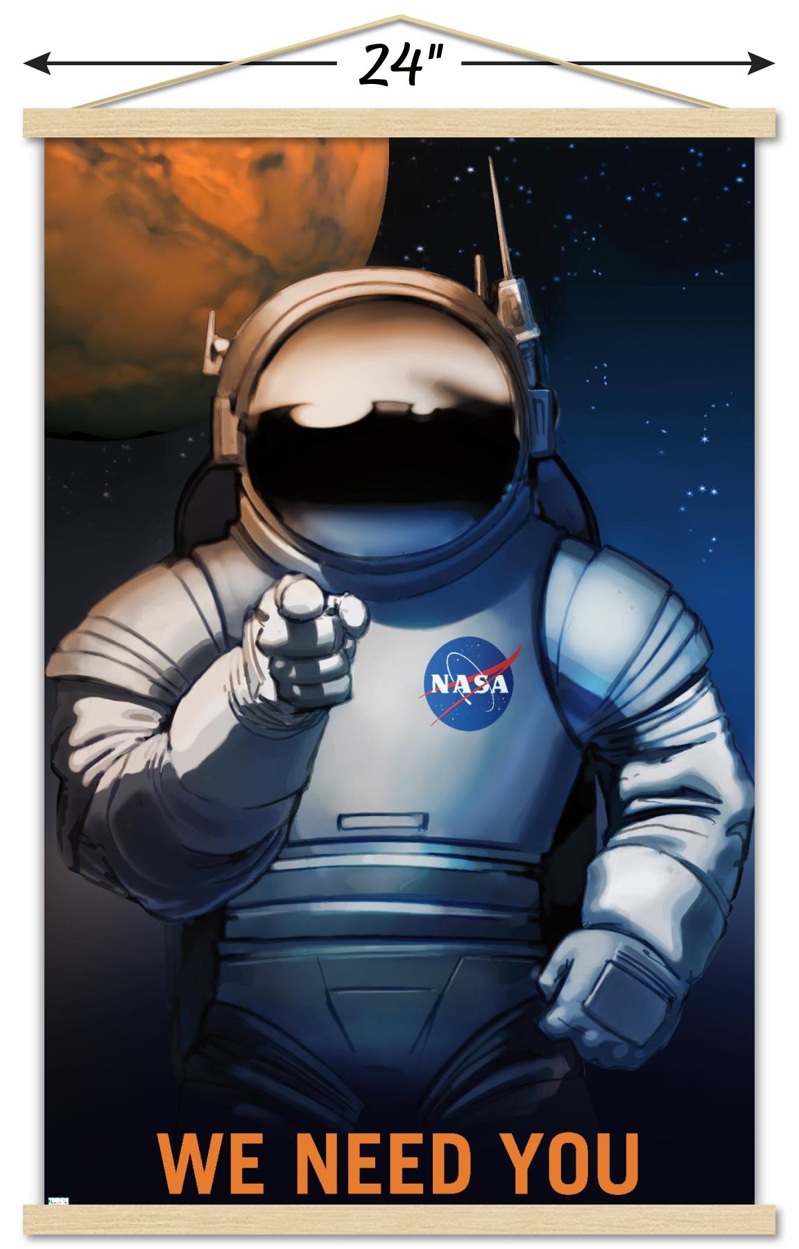 NASA - We Need You Wall Poster with Magnetic Frame, 22.375" x 34"