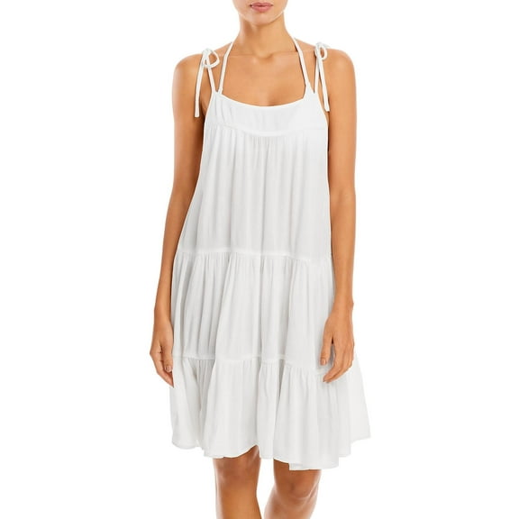 Aqua Swim Womens Tie Shoulder Dress Cover-Up