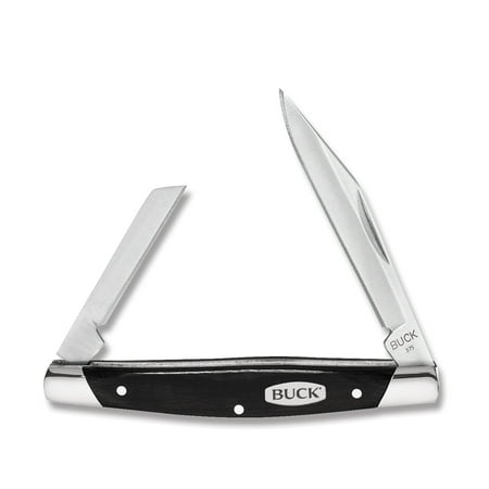 Buck Knives 0375BKSWM Deuce, Folding Pocket Knife, Black Pakawood Handle, Box
