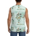 thumbnail image 4 of Gaeub World Travel Map Men's Sleeveless Muscle Shirts Workout Tank Tops, Odor Protection and Comfortable - Medium, 4 of 8