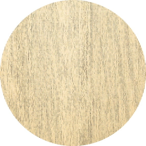 Ahgly Company Indoor Round Abstract Brown Contemporary Area Rugs, 6' Round