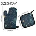 thumbnail image 2 of Yayeee Oven Mitts and Pot Holder Set of 2 Heat Resistant Kitchen Gloves Baking Hot Pad, Dark Star Map, 2 of 5
