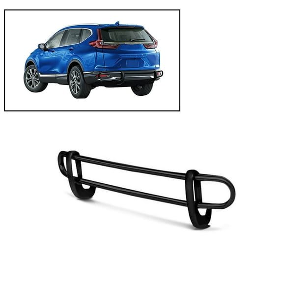Black Horse Rear Bumper Guard Double Tube Black Compatible with 2017-2025 Honda CR-V-8B0522A