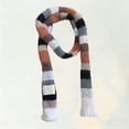 thumbnail image 3 of Krdevn Women Y2K Color Block Stripe Scarf, Mohair Knit Slim Neck Wrap, Fall Winter Decorative Narrow Scarves for Outfit, 3 of 3