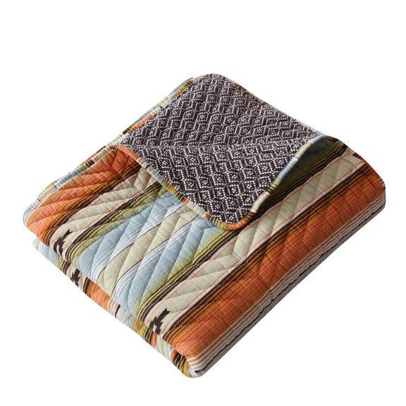 Barefoot Bungalow Painted Desert Reversible Southwestern Throw Blanket, Clay