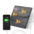 thumbnail image 3 of CHOK 1.5W 6V Portable Solar Charger Waterproof Solar Panel Charger for Camping with USB Interface for Charging Mobile Phones Power Banks Mini Fans LED Light, 3 of 9