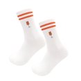 thumbnail image 3 of JUUNthy Mens Womens Cotton Crew Socks, Non-Slip Breathable Soft Stripe Graphic Casual Athletic Socks Red, 3 of 11