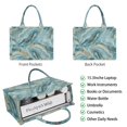 thumbnail image 2 of Large Capacity Tote Bag,Blue Gold Marble Pattern Handbag Fashion Luxury Tote Bag,15.7"x13"x 5.1" Inches,Laptop Compatible, 2 of 6
