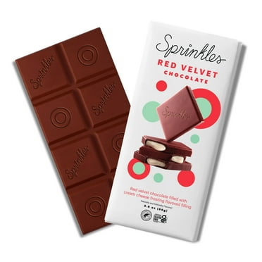 Sprinkles Premium Red Velvet Chocolate Bar with Cream Pack Of 1 Cheese Filling.