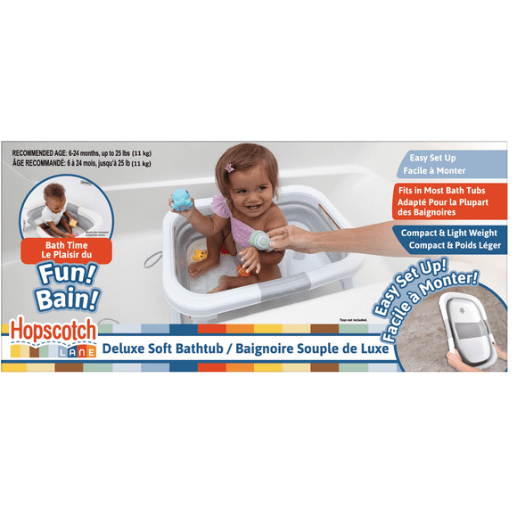 Baignoire Douce de Luxe Hopscotch Lane Convient à la plupart des baignoires.