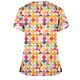 thumbnail image 5 of Tops de mujer de manga corta con cuello en V Tops uniforme de trabajo Tie-Dye gradiente Arco Iris estampado Floral con cuatro bolsillos blusa Pompotops hkajfhjk463154, 5 of 6