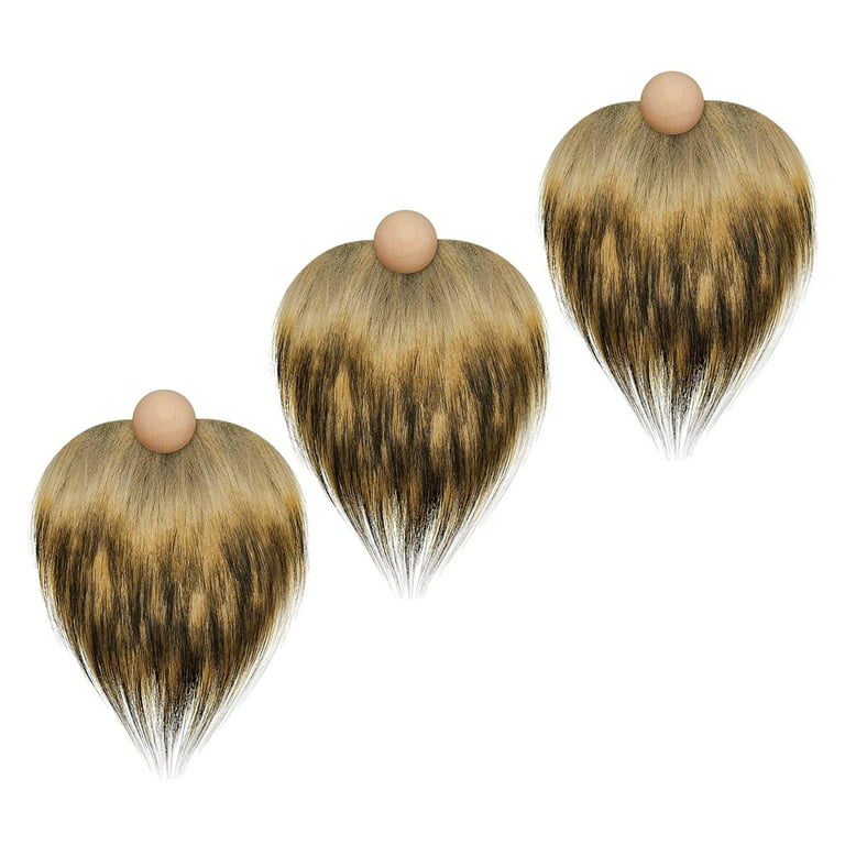  4 Sets Christmas Gnome Beard Fur Beards for Crafting Fluffy  Gnome Beard Gnome Doll Bread Wooden Nose Balls Craft Materials Christmas  Fabric Wood Ball White Filler Square Faux Fur