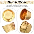 thumbnail image 3 of 300 Pack Gold Cupcake Liners Bulk Disposable Foil Muffin Cups 3.5 oz Wrappers for Baking Aluminum Paper Mini Metallic Disposable Holiday Party Wedding Festival Supply, 3 of 4