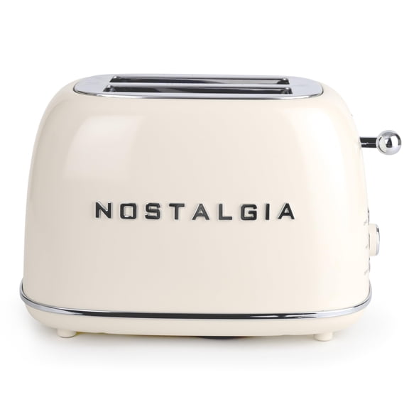 Tostadora Nostalgia 2 Rebanadas Color Crema con Función Descongelar y Bagel