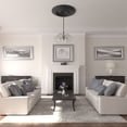 thumbnail image 5 of 44 1/2"OD x 4"ID x 4 "P Classic Ceiling Medallion (Fits Canopies up to 8 1/4"), Hand-Painted Steel Gray, 5 of 6