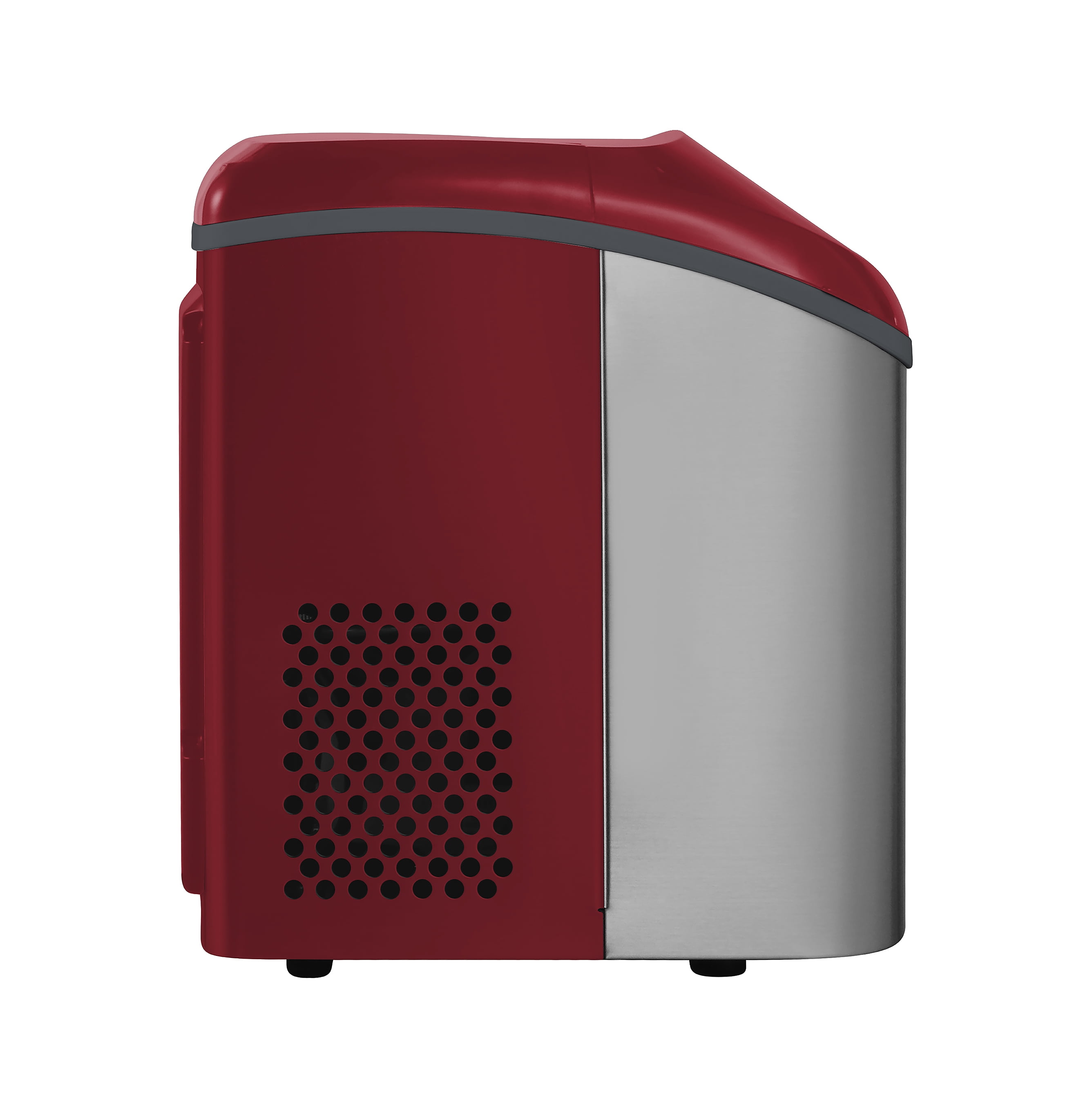 Frigidaire Gallery 33 lbs. Nugget Ice Maker, Self-Cleaning Countertop Ice Maker with Touchscreen Controls, Red Stainless Steel