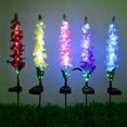 thumbnail image 4 of Garden Decoration Landscape Lamp Yard 75cm ABS Silk Cloth Waterproof Hyacinth Stainless Steel Pathway Solar Light, 4 of 18