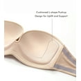 thumbnail image 5 of DELIMIRA Women's Strapless Bra Plunge Push Up Seamless Slightly Lined Support Plus Size, 5 of 7